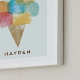 "Sweet Desserts" - Personalized Art Print in Sorbet by Shirley Lin Schneider - Frame Close-up
