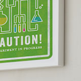"Science Lab" - Personalized Art Print in Slime by Robert and Stella - Frame Close-up