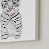 "baby animal.tiger" - Art Print in white by Cass Loh - Frame Close-up