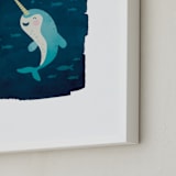 "Little Squirt" - Art Print in Teal by Susan Asbill - Frame Close-up