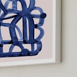 "Cloud Knots" - Art Print in Navy by Carol Barber - Frame Close-up