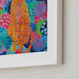 "Cat's Cradle" - Art Print in Golden Cat Fur by marcia biasiello - Frame Close-up