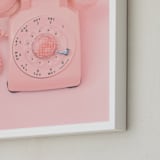 "0 is for operator." - Art Print in Strawberry Shortcake Pink by Alicia Abla - Frame Close-up