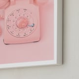 "0 is for operator." - Art Print in Strawberry Shortcake Pink by Alicia Abla - Frame Close-up