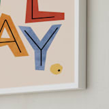 "Creative Play" - Art Print in Cream by Nazia Hyder - Frame Close-up