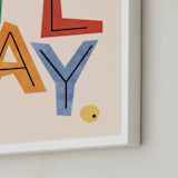 "Creative Play" - Art Print in Cream by Nazia Hyder - Frame Close-up