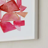 "summer tanagers" - Art Print in watermelon by Kiana Lee - Frame Close-up