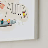 "together" - Art Print in Playground Blue by JeAnna Casper - Frame Close-up
