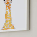 "baby animal.giraffe" - Art Print in merigold by Cass Loh - Frame Close-up