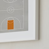 "Full Court" - Art Print in Smoke Orange by Jennifer Morehead - Frame Close-up