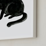"Graphic cat" - Art Print in ink by Alexandra Dzh - Frame Close-up