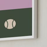 "3 Season Sport | Baseball" - Art Print in Olive by pacifica project - Frame Close-up