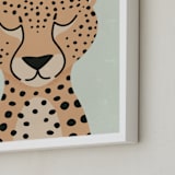 "Cheetah" - Art Print in Dry Grass by 2birdstone - Frame Close-up