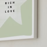 "rich in love" - Art Print in mint by Lindsay Stetson Thompson - Frame Close-up