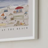 "Day at the Beach" - Art Print in Sand by Britt Mills - Frame Close-up