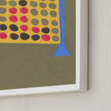 "Connect Four" - Art Print in Game Night Green by Elliot Stokes - Frame Close-up