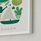 "Ten Green Things" - Art Print in Green by Ana Peake - Frame Close-up