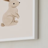 "Baby Rabbit" - Art Print in Beige by Vivian Yiwing - Frame Close-up