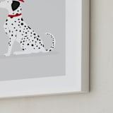 "Fire Dalmatian" - Art Print in Smoke by Ashley Presutti Beasley - Frame Close-up