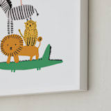 "Safari Stack" - Art Print in Jungle by Hudson meet Rose - Frame Close-up