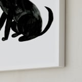 "dog" - Art Print in Ink by Alexandra Dzh - Frame Close-up