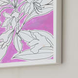 "Lush Botanical Gallery II" - Art Print in Violet Pink Azalea by Lise Gulassa - Frame Close-up