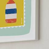 "Oh Buoy" - Art Print in Seafoam by Nadia Hassan - Frame Close-up