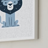 "mr LION" - Art Print in Raindrop by Bob Daly - Frame Close-up