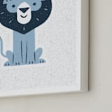 "mr LION" - Art Print in Raindrop by Bob Daly - Frame Close-up