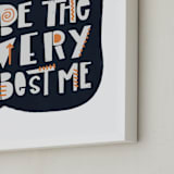 "Very Best Me" - Art Print in Denim by Amy Payne - Frame Close-up