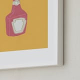 "Ketchup" - Art Print in Mustard Yellow by Elliot Stokes - Frame Close-up