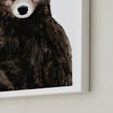 "Baby Animal Bear" - Art Print in Woodland Brown by Cass Loh - Frame Close-up