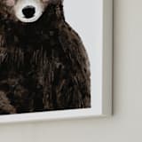 "Baby Animal Bear" - Art Print in Woodland Brown by Cass Loh - Frame Close-up