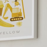 "Ten Yellow Things" - Art Print in Yellow by Ana Peake - Frame Close-up