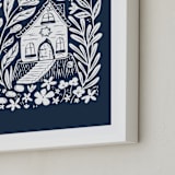 "Fairy House" - Art Print in Midnight by Kristen Knechtel - Frame Close-up