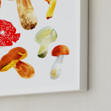 "Forest mushrooms" - Art Print in Fox orange by Alexandra Dzh - Frame Close-up