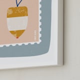 "Oh Buoy" - Art Print in Slate by Nadia Hassan - Frame Close-up