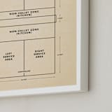 "Pickleball Posters 1" - Art Print in Backhand Black by Jayne Alfieri - Frame Close-up