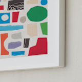 "Paper Playground" - Art Print in Sherbet by Alisa Galitsyna - Frame Close-up