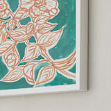 "Lush Botanical Gallery III" - Art Print in Eucaptulus Green by Lise Gulassa - Frame Close-up
