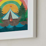 "Camp Rainbow" - Art Print in sky by Shirley Lin Schneider - Frame Close-up