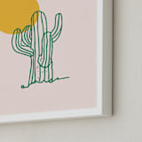 "Saguaro I" - Art Print in Blush by Erika Firm - Frame Close-up
