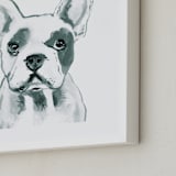 "Hey Mr. Dog" - Art Print in Nickel by Makewells - Frame Close-up