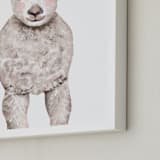 "Baby Animal Sheep" - Art Print in Cotton by Cass Loh - Frame Close-up