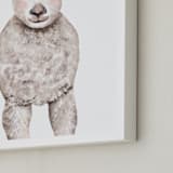 "Baby Animal Sheep" - Art Print in Cotton by Cass Loh - Frame Close-up