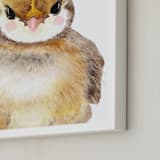 "Baby Animal Rooster" - Art Print in Morning Sunlight by Cass Loh - Frame Close-up