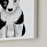 "Baby Animal Dog" - Art Print in blackjack by Cass Loh - Frame Close-up