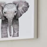 "Baby Animal Elephant" - Art Print in stone by Cass Loh - Frame Close-up