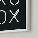 "Neon Series II: XOXO" - Art Print in white by AK Graphics - Frame Close-up