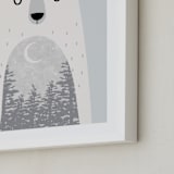 "Goodnight Bear" - Art Print in Frost by Oma N. Ramkhelawan - Frame Close-up